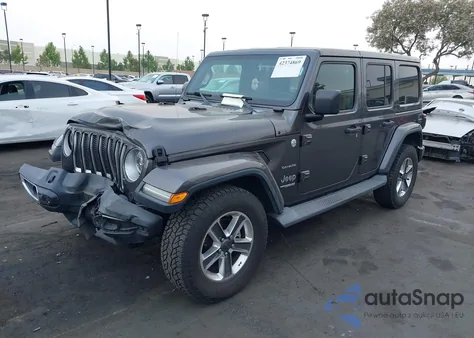 2020 Jeep Wrangler Unlimited Sahara 4X4 z USA, uszkodzony, nr VIN 1C4HJXEG5LW119288